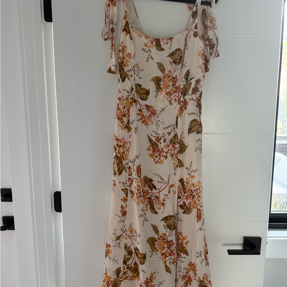 Reformation Nadira Bella Print Tie Dress